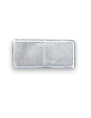 Réflecteur Adhésif Rectangulaire Blanc Ambre Rouge Large Réfléchissant Approuvé | leonleds