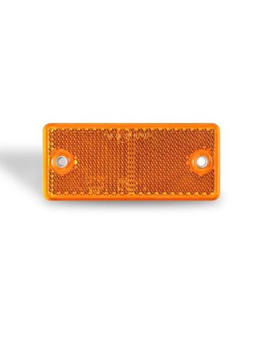 Refletor Retangular Branco Âmbar Vermelho Orifícios de Parafuso 94x44mm Refletivo Dob-42 | leonleds