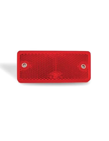 Catadióptrico Rectangular Blanco Ambar Rojo Tornillos Agujeros 94x44mm Reflectante Dob-42 | LeonLeds