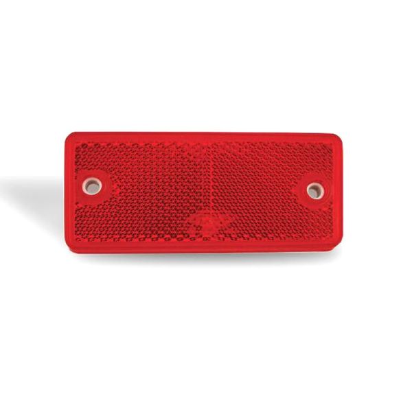 Réflecteur Rectangulaire Blanc Ambre Rouge Trous de Vis 94x44mm Réfléchissant Dob-42 | leonleds