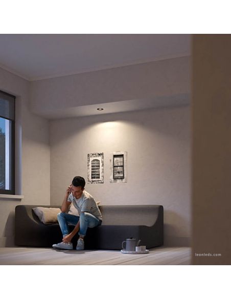 Estai com argola basculante de encastrar GU10 cinza Donegal Philips 8718696160886 | leonleds