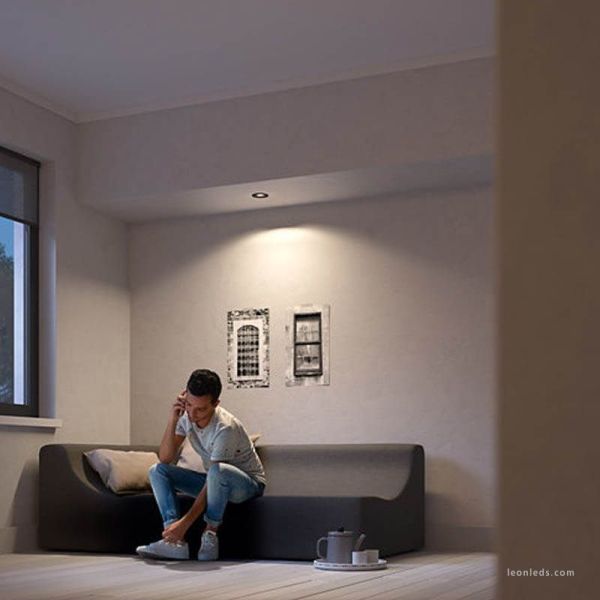 Estancia con Aro empotrable GU10 basculante gris Donegal Philips 8718696160886 | LeonLeds