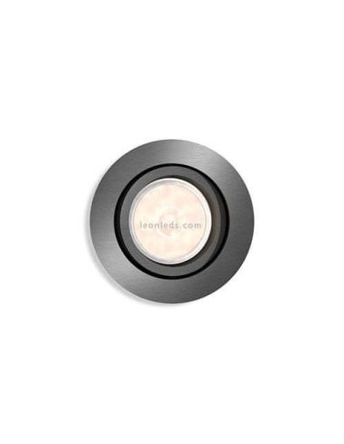 Anel basculante embutido GU10 frontal cinza Donegal Philips 8718696160886 | leonleds