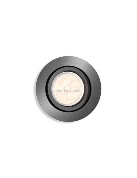 Encastré GU10 anneau inclinable avant gris Donegal Philips 8718696160886 | leonleds