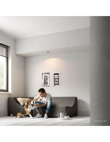 Ambiente con Aro empotrable GU10 basculante gris Donegal Philips 8718696160886 | LeonLeds
