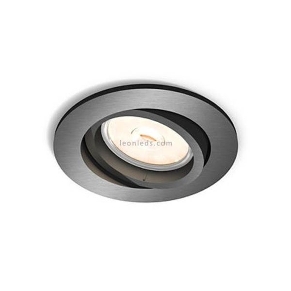 Aro empotrable GU10 basculante gris Donegal Philips 8718696160886 | LeonLeds
