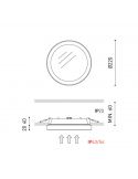 Medidas del downlight Stram de Arkoslight | Leonleds