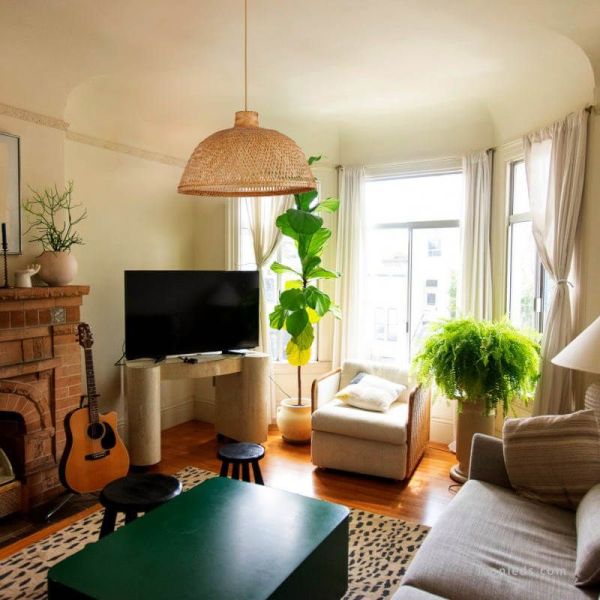 Ambiente de Lámpara de techo de Bambú Sulion | LeonLeds