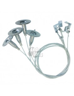 Kit de supports pour installer des panneaux LED suspendus permettant le réglage de la hauteur du panneau LED | Éclairage LeonLed