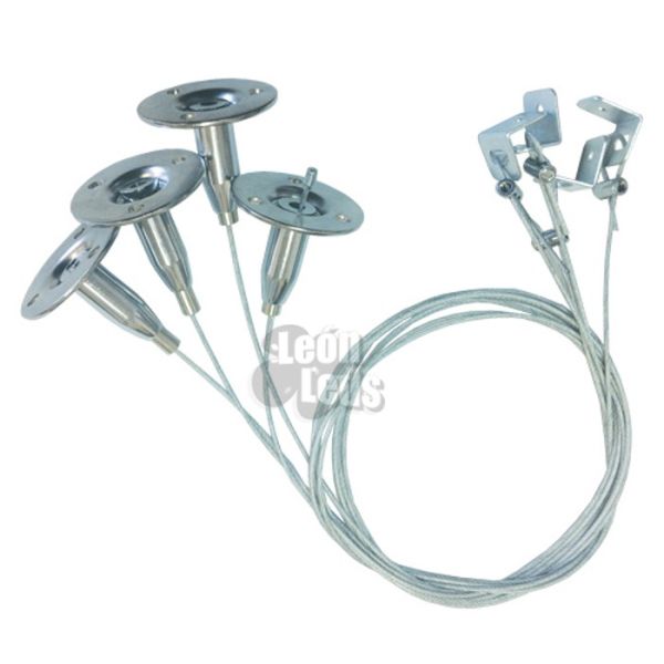 Kit Soportes para instalar paneles LED suspendidos permiten la regulación de altura del Panle LED | LeonLeds Iluminación