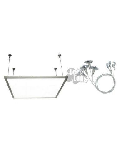 Kit Soportes para instalar paneles LED suspendidos permiten la regulación de altura del Panle LED | LeonLeds Iluminación