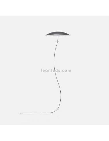 Candeeiro de chão e pendente LED moderno com abajur metálico Noway | LeónIluminação Leds | luminária de chão preta