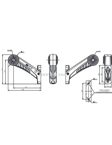 Dimensões da Buzina com anel de LED com luz Frontal, Vermelha e Âmbar 12V/24V 623 Was 623BC | leonleds