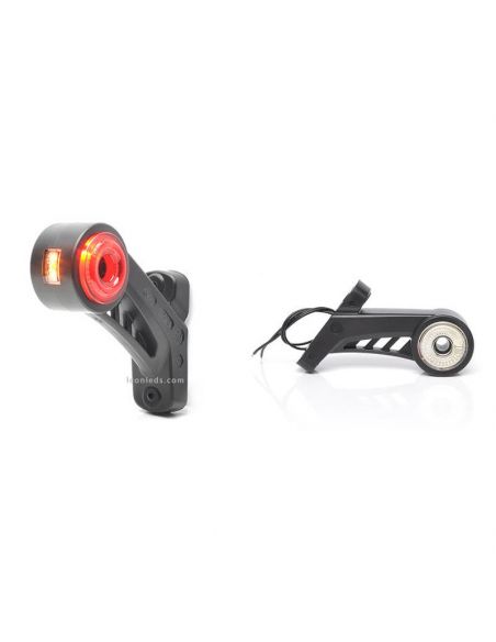 Cuerno corto con aro LED con luz Delantera, Roja y Ambar 12V/24V Was | LeonLeds