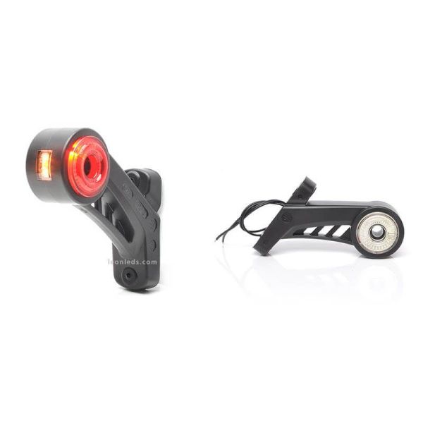 Cuerno corto con aro LED con luz Delantera, Roja y Ambar 12V/24V Was | LeonLeds
