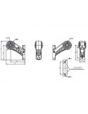 Dimensiones Cuerno corto con aro LED con luz Delantera, Roja y Ambar 12V/24V Was 625BC | LeonLeds