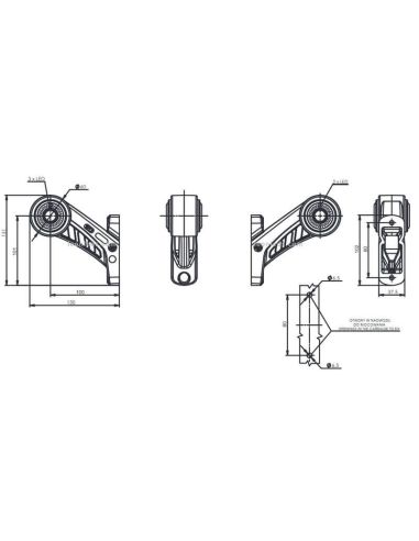 Dimensiones Cuerno corto con aro LED con luz Delantera, Roja y Ambar 12V/24V Was 625BC | LeonLeds