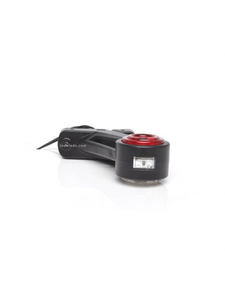Cuerno corto con aro LED con luz Delantera, Roja y Ambar 12V/24V Was 625BC | LeonLeds