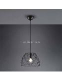 Lámpara de techo alambre color negro serie Haval marca Trio Lighting | LeonLeds Iluminación
