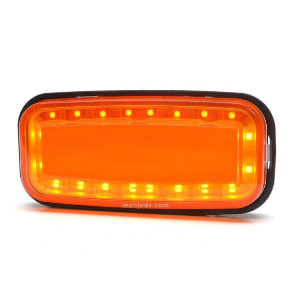 Piloto multifunción trasero LED pequeño con luz de freno, posición trasera e intermitente 1481 R S1 2A Was | LeonLeds