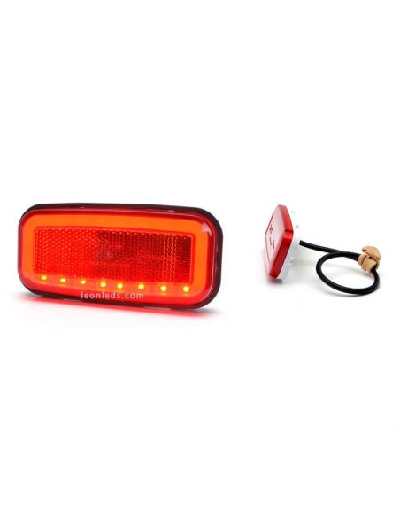 Piloto trasero LED mini con luz de freno, posición y reflectante 1481 R S1 Was | LeonLeds
