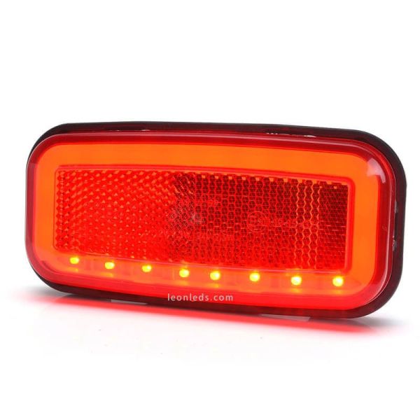 Piloto trasero LED mini con luz de freno, posición Neon y reflectante 1481 R S1 Was | LeonLeds