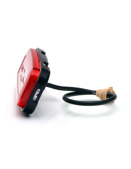 Piloto trasero LED mini con luz de freno, posición Neon y reflectante 1481 R S1 Was | LeonLeds