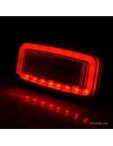 Piloto trasero LED mini con luz de freno, posición Neon y reflectante 1481 R S1 Was | LeonLeds