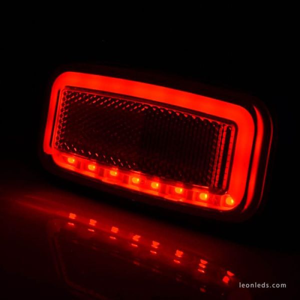 Piloto trasero LED mini con luz de freno, posición Neon y reflectante 1481 R S1 Was | LeonLeds