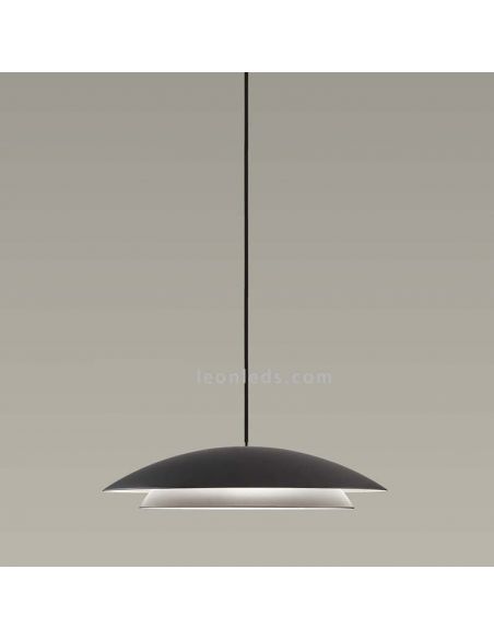 Suspensão LED com cúpula dupla de metal e dois tamanhos Noway | LeónIluminação Leds | pequeno preto