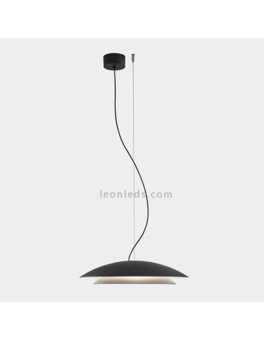 Suspensão LED com cúpula dupla de metal e dois tamanhos Noway | LeónIluminação Leds | grande Preto
