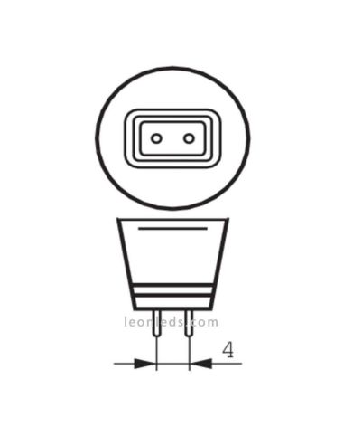 Bombilla con casquillo tipo GU4 CorePro LED spot 2.3-20W 827 MR11 36D marca Philips | LeonLeds Iluminación
