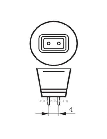 Bombilla con casquillo tipo GU4 CorePro LED spot 2.3-20W 827 MR11 36D marca Philips | LeonLeds Iluminación