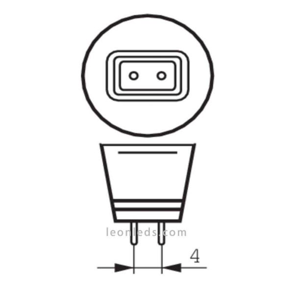 Bombilla con casquillo tipo GU4 CorePro LED spot 2.3-20W 827 MR11 36D marca Philips | LeonLeds Iluminación