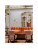 Lámpara de techo con forma campana estilo industrial Napa 1xE27 | LeónLeds Iluminación | color dorado para restaurante