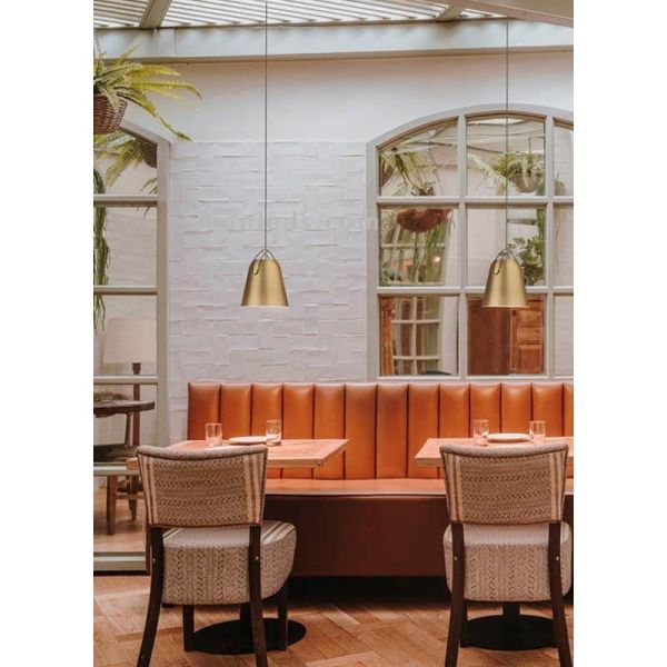 Lámpara de techo con forma campana estilo industrial Napa 1xE27 | LeónLeds Iluminación | color dorado para restaurante