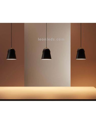 Lámpara de techo con forma campana estilo industrial Napa 1xE27 | LeónLeds Iluminación | color negro combinable