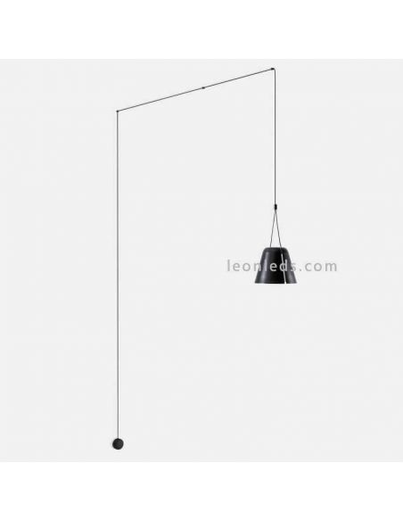 Aplique colgante con forma de cono Attic Wall Fixture 1xE27 | LeónLeds Iluminación | aplique negro