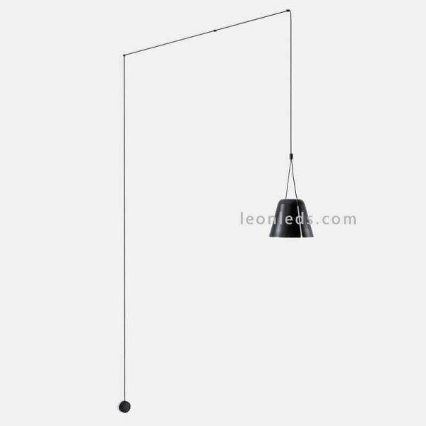 Aplique colgante con forma de cono Attic Wall Fixture 1xE27 | LeónLeds Iluminación | aplique negro