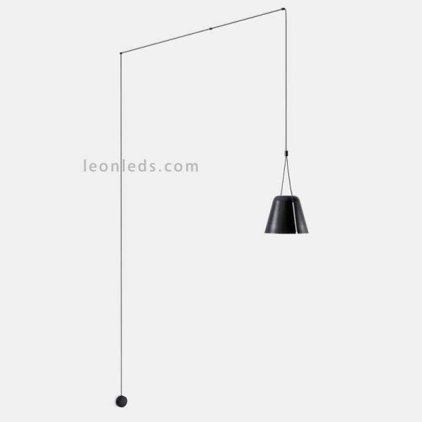 Suspension conique Attic Wall Fixture 1xE27 | Éclairage LeónLeds | applique murale noire