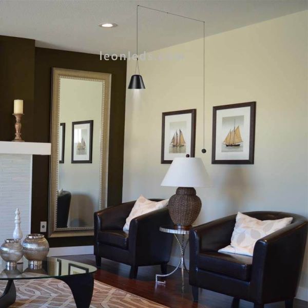 Aplique colgante con forma de cono Attic Wall Fixture 1xE27 | LeónLeds Iluminación | aplique negro para salón
