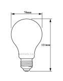 Medidas Bombilla E27 LED Filamento 13W - 120W Philips 76439500 | LeonLeds.com
