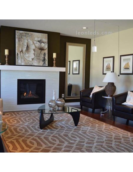 Luminária pendente cilíndrica larga Luminária de parede para sótão 1xE27 | LeónIluminação Leds | pingente de luz branca