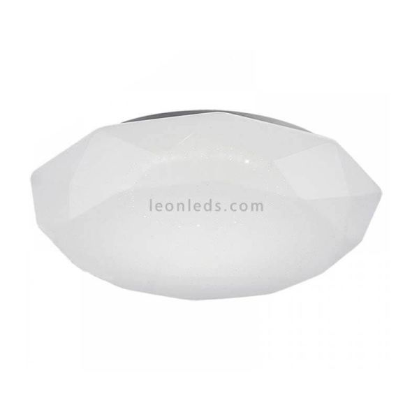 Plafón LED serie Diamante 80w Smart Mantra tamaño mediano | LeonLeds Iluminación
