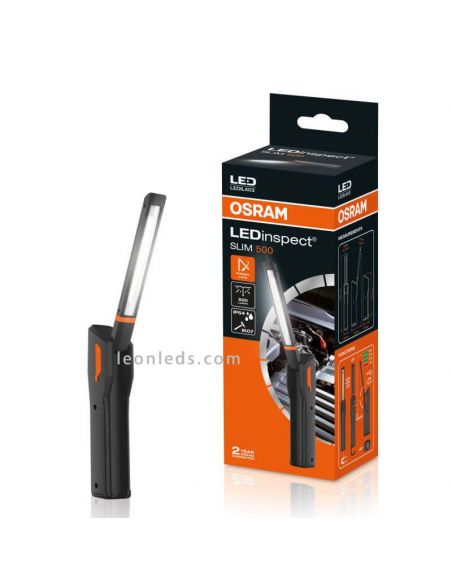 Linterna plegable de inspección LEDinspect SLIM 500 lúmenes | LeónLeds Iluminación | Linterna de mano 500 lúmenes
