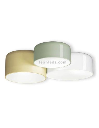 Plafón de techo colores blanco, oliva y beige serie Pot Ole By FM Iluminación | LeonLeds Iluminación