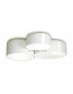Plafón de techo serie Pot color Blanco Brillante 3 Luces marca Ole By FM Iluminación | LeonLeds Iluminación