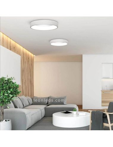 Plafón LED color blanco Dilga con Smart Control marca foto de ambiente ACB Iluminación | LeonLeds Iluminación