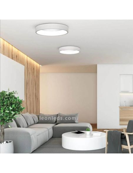 Plafón LED color blanco Dilga con Smart Control marca foto de ambiente ACB Iluminación | LeonLeds Iluminación