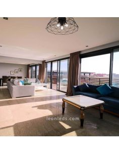 Plafonnier filaire noir Haval de Trio Lighting | Éclairage LeonLeds 2